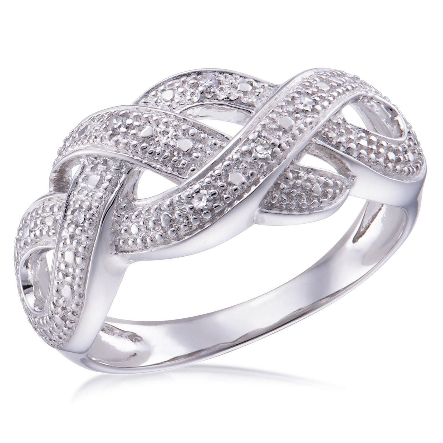 Bague diamant en argent sterling pour femme Quintessential