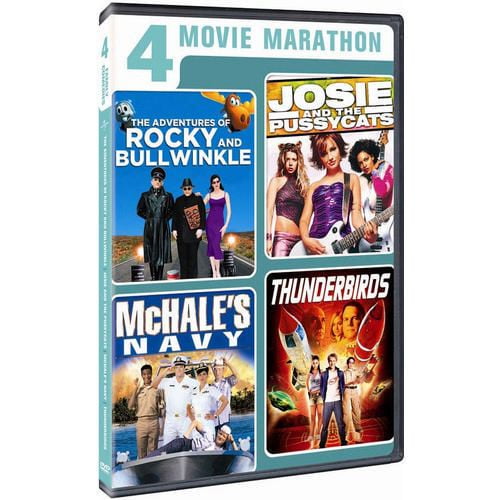 4 Movie Marathon: Family Comedy Collection - The Adventures Of Rocky & Bullwinkle / Josie And The Pussycats / McHale's Navy (1997) / Thunderbirds