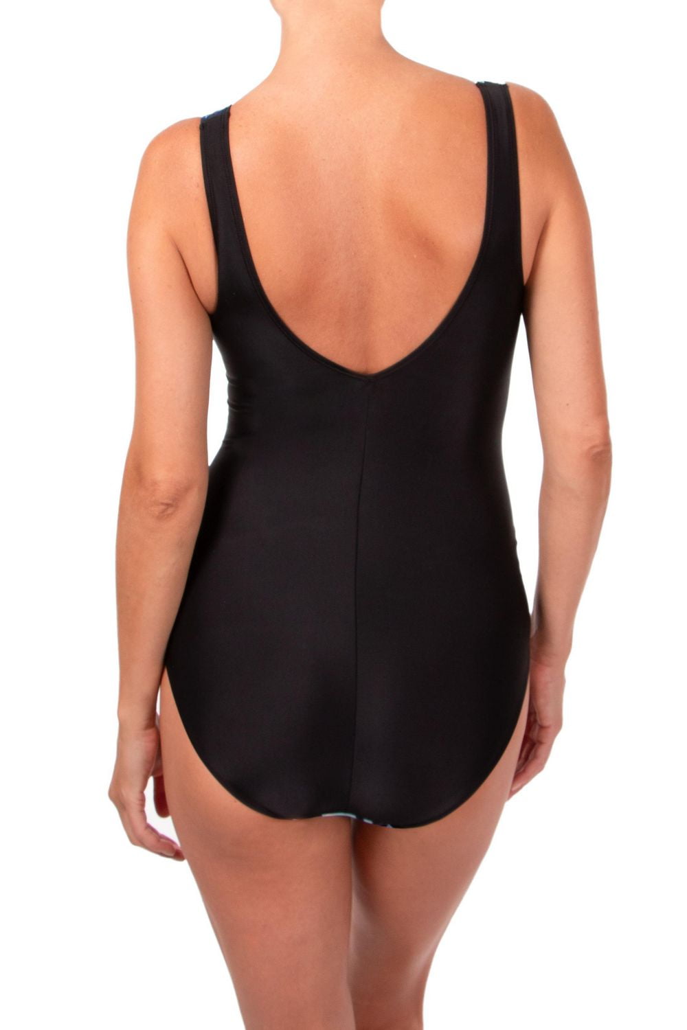 Ibiza 1 piece v-neck with princess seams, soft cups and tummy control