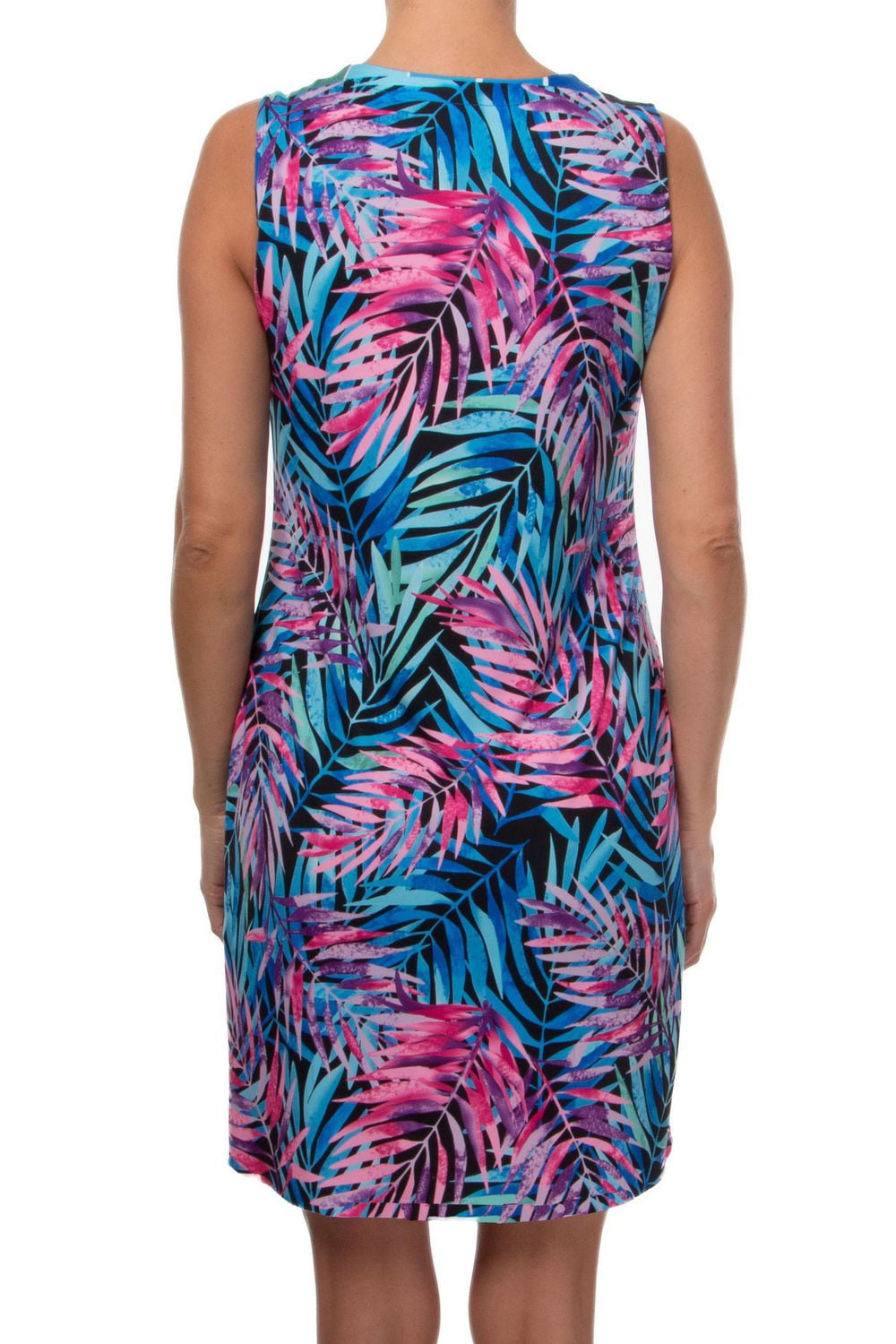 Ibiza Robe sans manches avec bijou au cou. Peut être portée comme cache maillot ou robe élégante