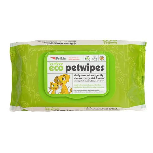 Petkin Bamboo Eco Petwipes - 80ct, Bamboo Eco Pet Wipes provide a fast convenient way to keep your pet clean and healthy every day.