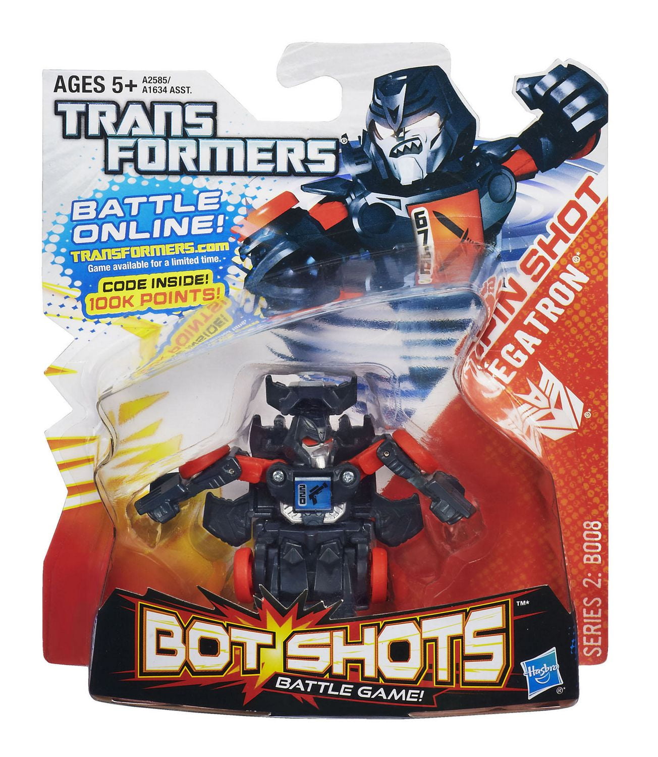 Transformers Bot Shots Battle GAME Series 2 Flip Shot Megatron Vehicle