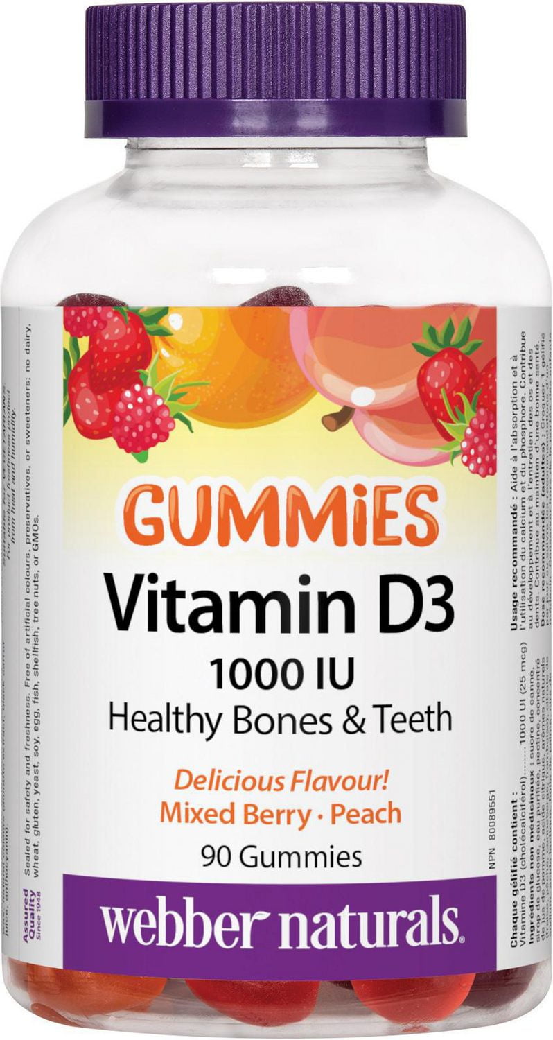 Webber Naturals® Vitamin D3 Gummies 1000IU