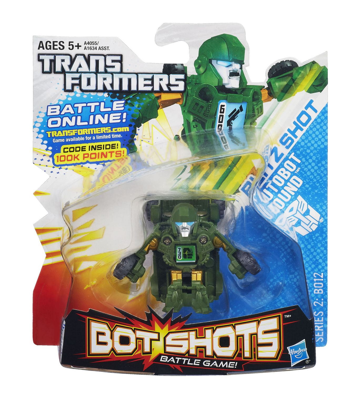 Transformers Bot Shots Battle GAME Series 2 Flip Shot Hound Vehicle