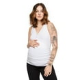 thumbnail image 1 of Paisley Sky Maternity Snap Henley Tank, 1 of 6
