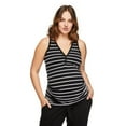 thumbnail image 1 of Paisley Sky Maternity Snap Henley Tank, 1 of 6