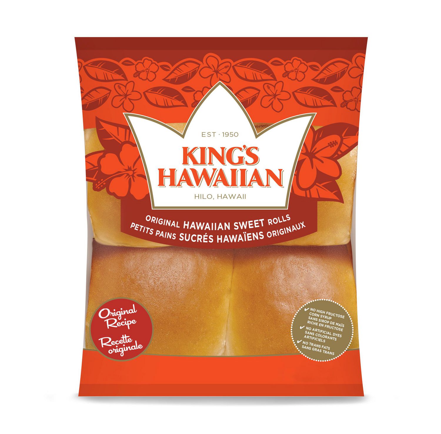 King's Hawaiian - 4 Pack Original Hawaiian Sweet Rolls, Original Hawaiian  Sweet