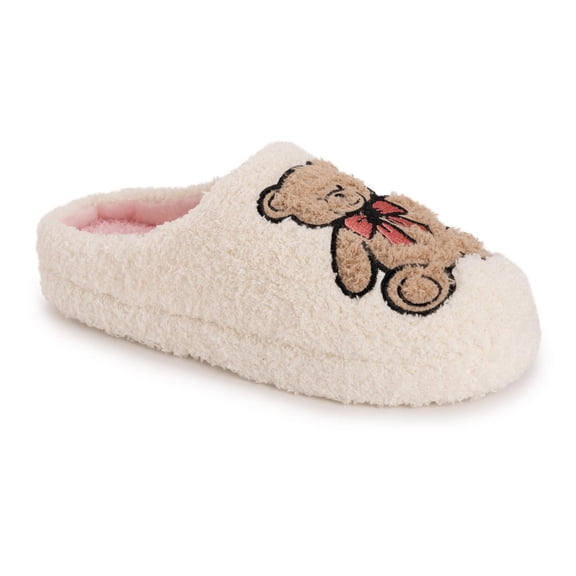 MUK LUKS Women's Slipper Cream Teddy Bear, Sizes 5-10