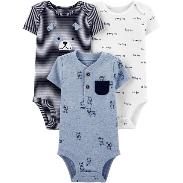 Child of Mine made by Carter's 3Pack Newborn Boys Bodysuits - Dog