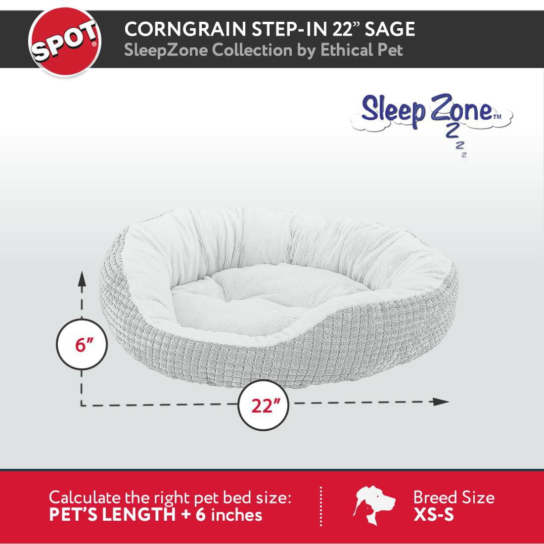 Sleep Zone 22 Small Sage Green Corngrain Step In Pet Bed Walmart