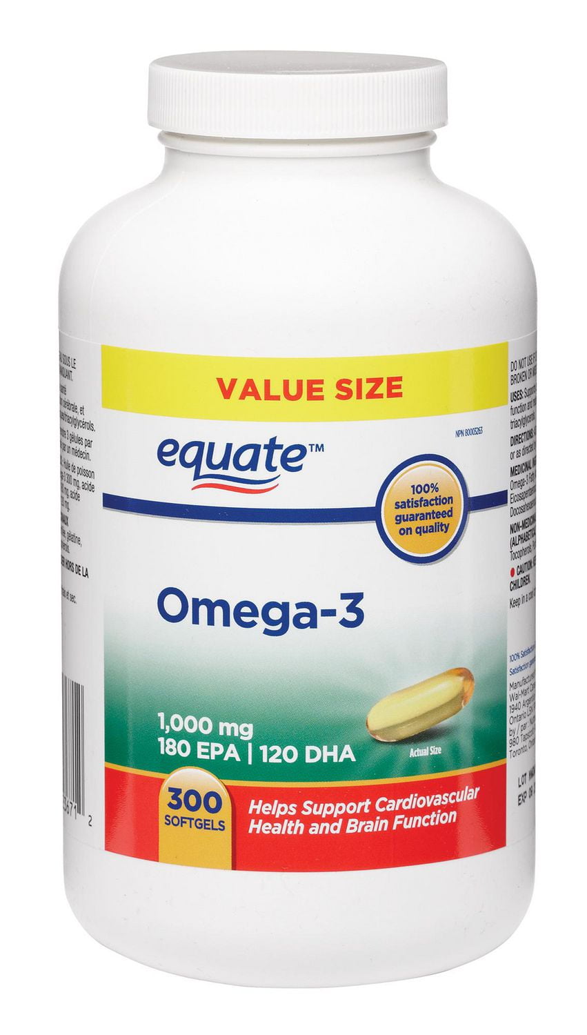 Equate Omega3 1,000 mg Value Size Walmart Canada