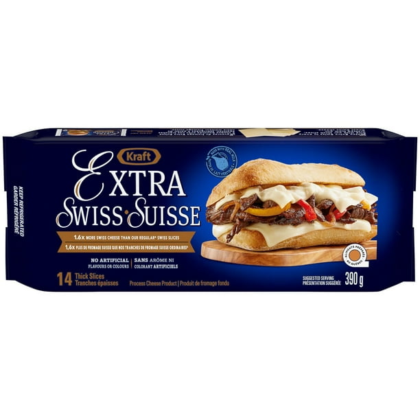 Kraft Extra Swiss Slices, 390g Walmart.ca