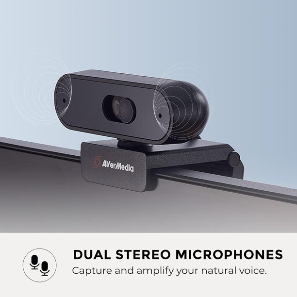 webcam HD 1080P avec obturateur de confidentialité et microphone