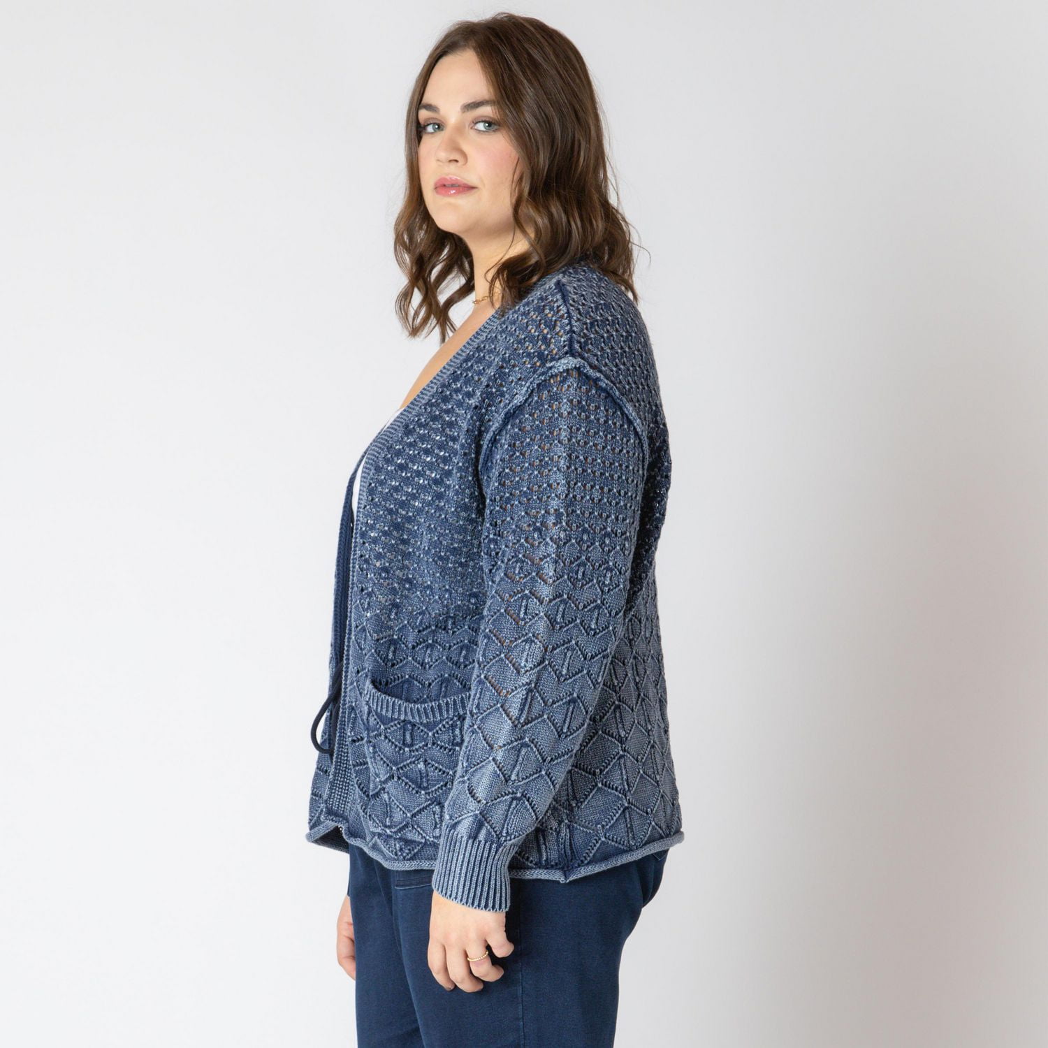 Devoted Women's Plus long sleeve knit cardigan