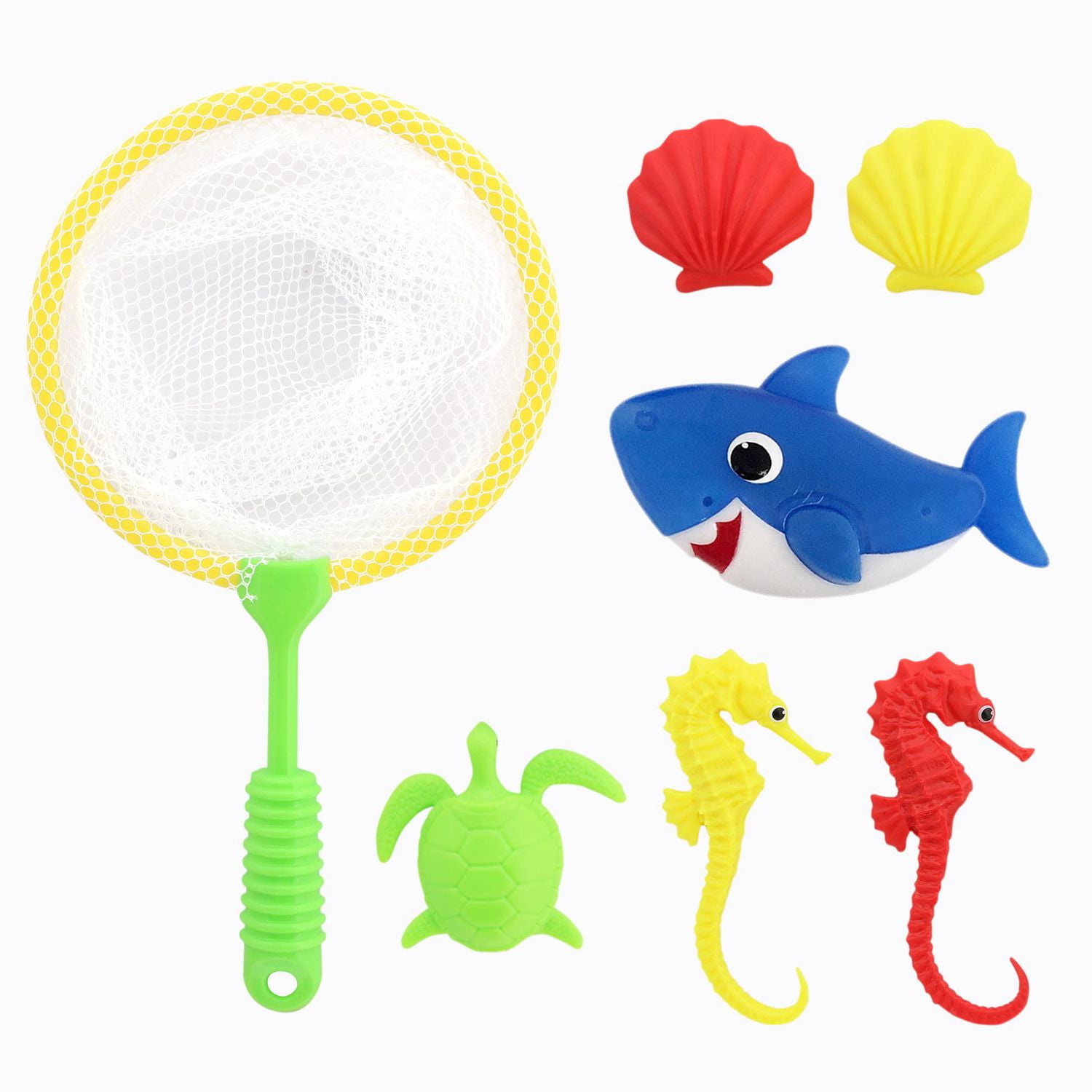 Play Day Fishing & Catching Toy Set with Pole and Net 12 pieces