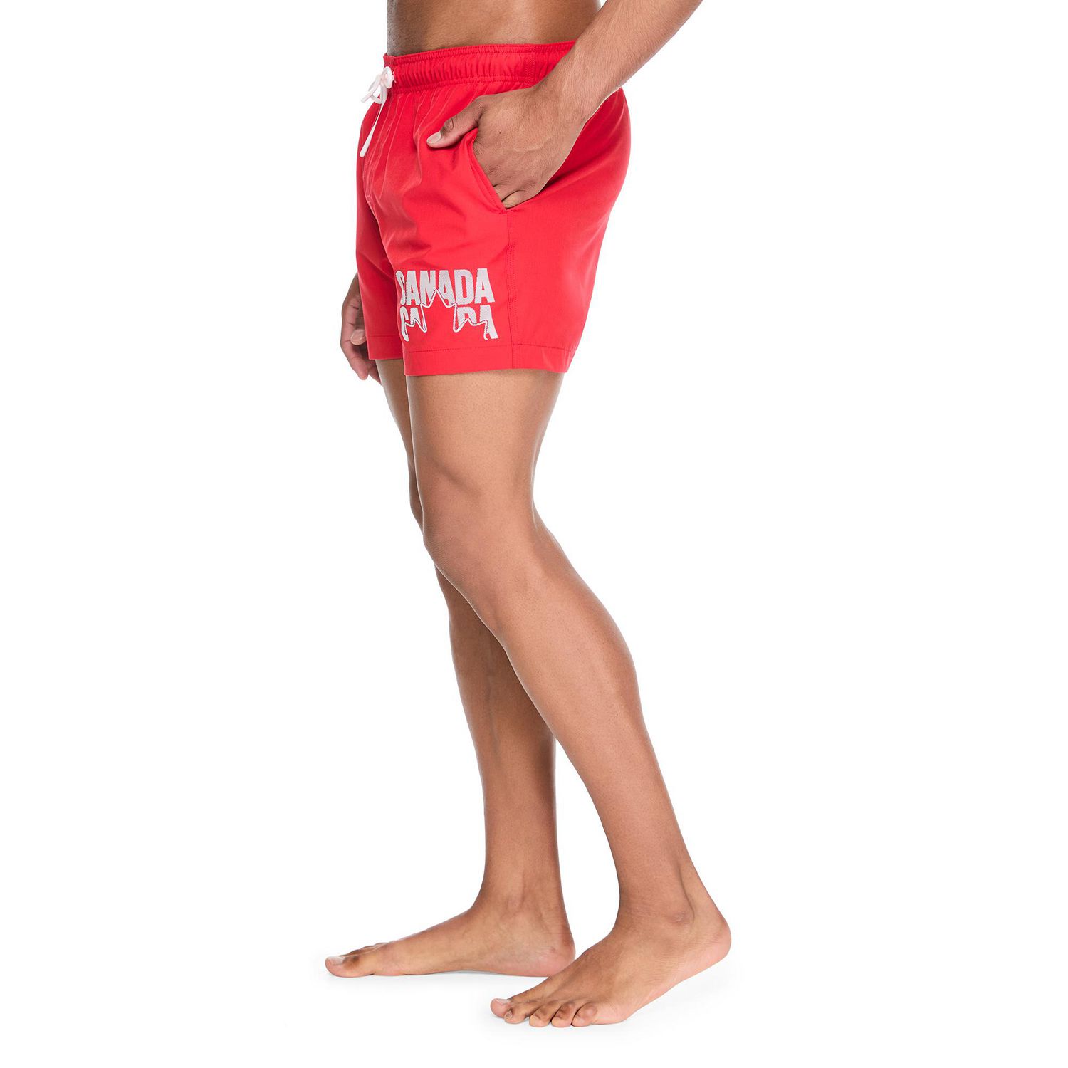 Short de bain style volley fête du Canada George pour hommes