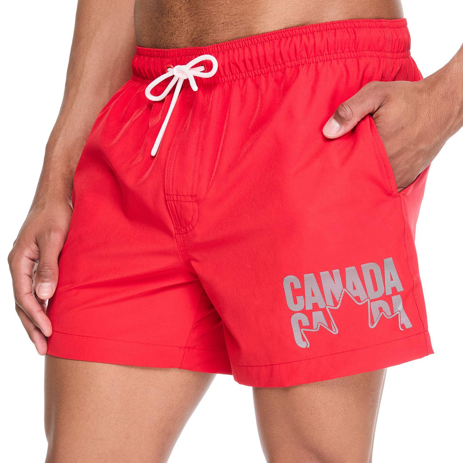 Short de bain style volley fête du Canada George pour hommes