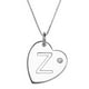 PAJ Pendentif en coeur avec initiale 'Z' en argent sterling avec accent de pierre du Rhin – image 1 sur 1