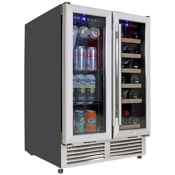 Koolatron - Réfrigérateur à boissons et refroidisseur à vin double compartiment 18 bouteilles et 56 canettes