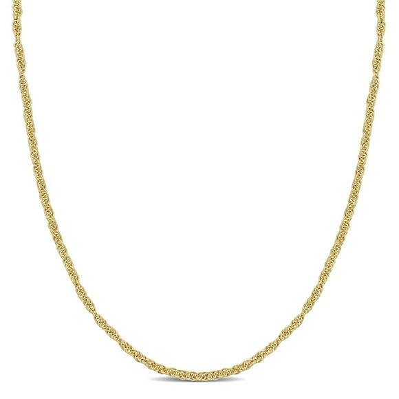 Miabella 18K Yellow Gold Plated Sterling Silver Chain Necklace