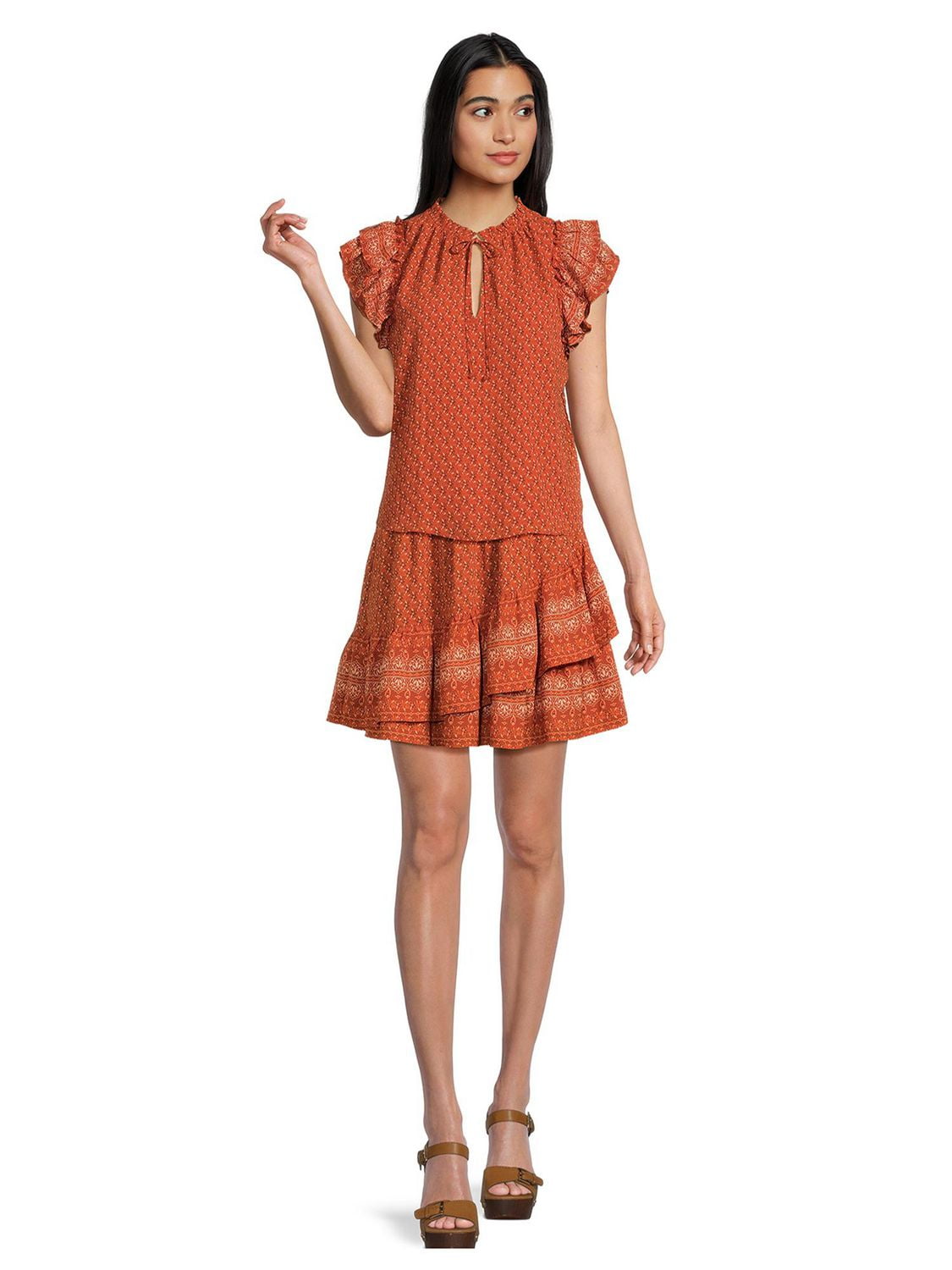 BCBG PARIS JUPE À VOLANTS