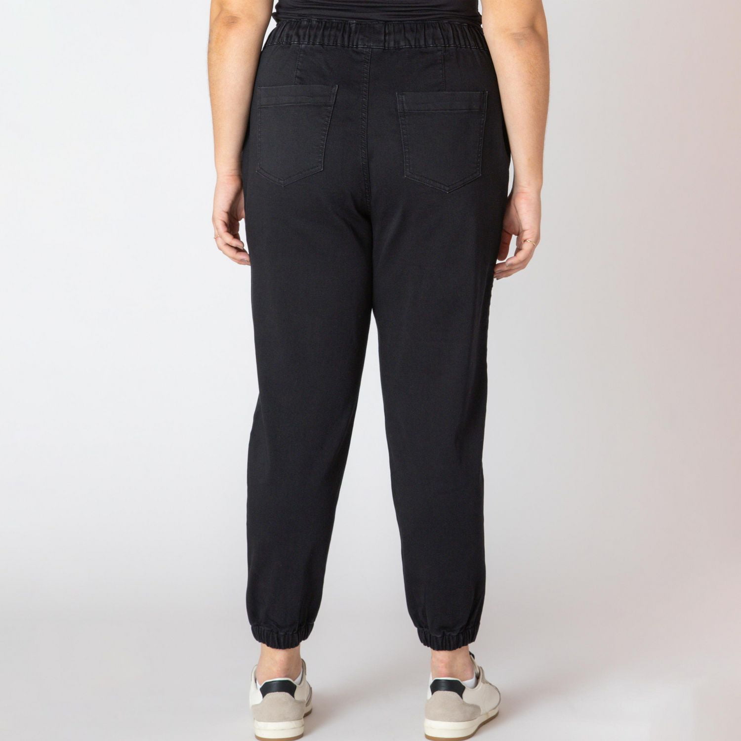 Devoted Taille Plus Femme jogger en denim avec cordon de serrage