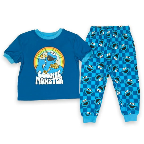 Sesame Street Toddler Boy's pyjama set. This toddler boys pj set has a
