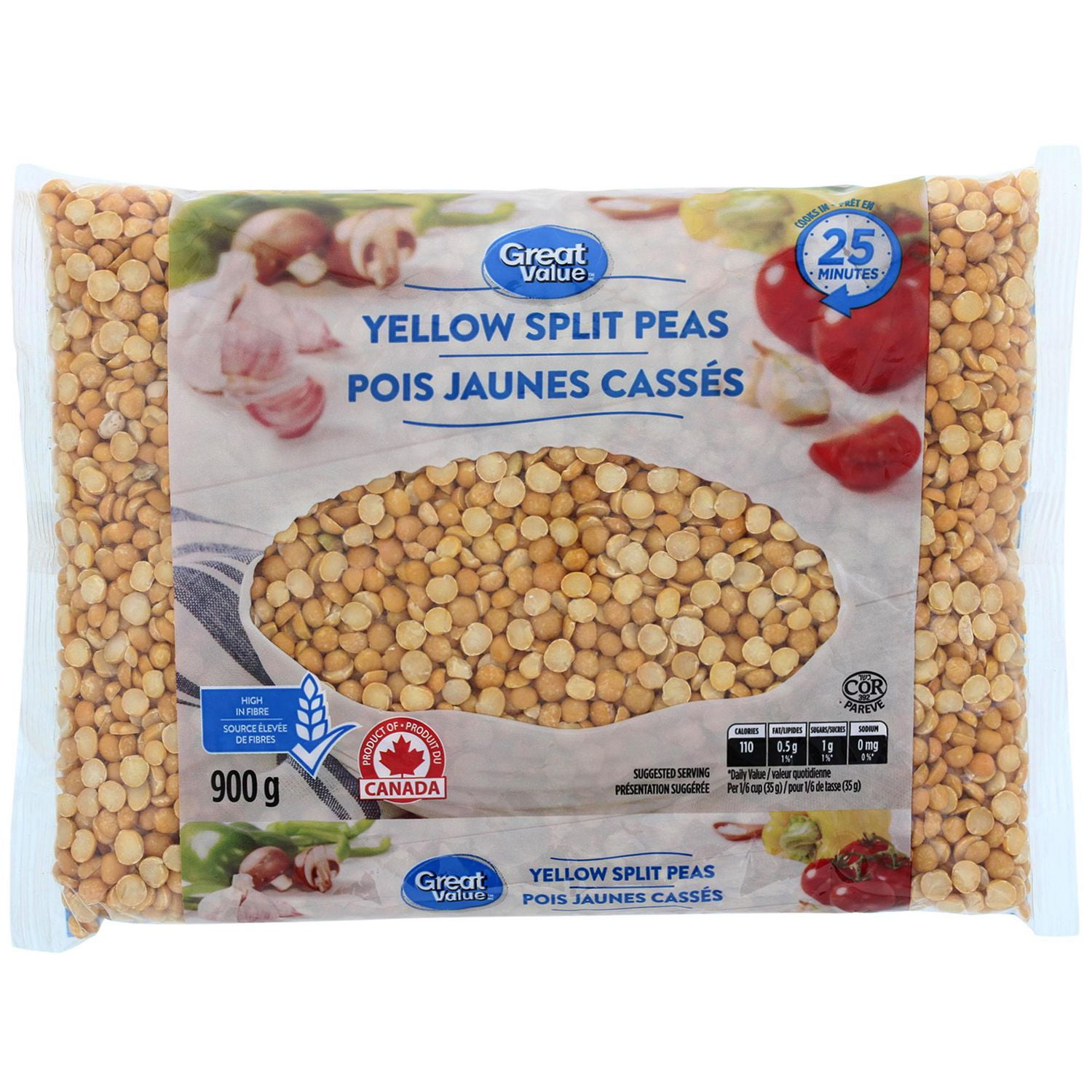 Great Value Yellow Split Peas Walmart Canada