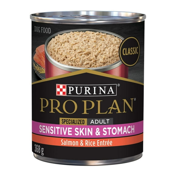 Purina Pro Plan Sensitive Skin & Stomach Salmon & Rice Entrée, Wet Dog Food 368 g