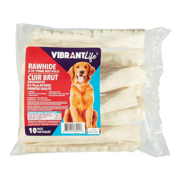 Vibrant Life Rawhide Rolls, Vibrant Life 8" RH Rolls, 10Pk