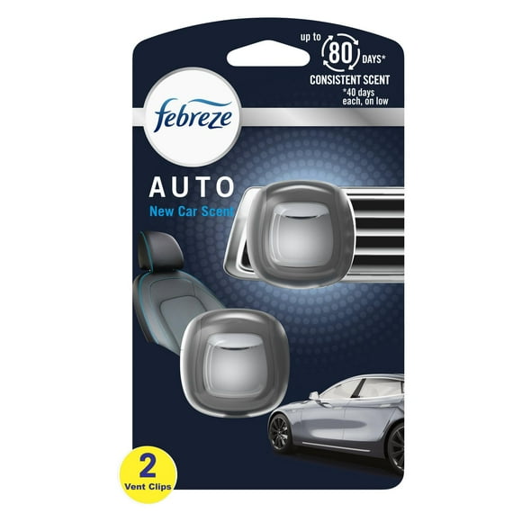 Febreze AUTO Air Freshener Vent Clip New Car Scent Car Vent Clip, 4.4ML