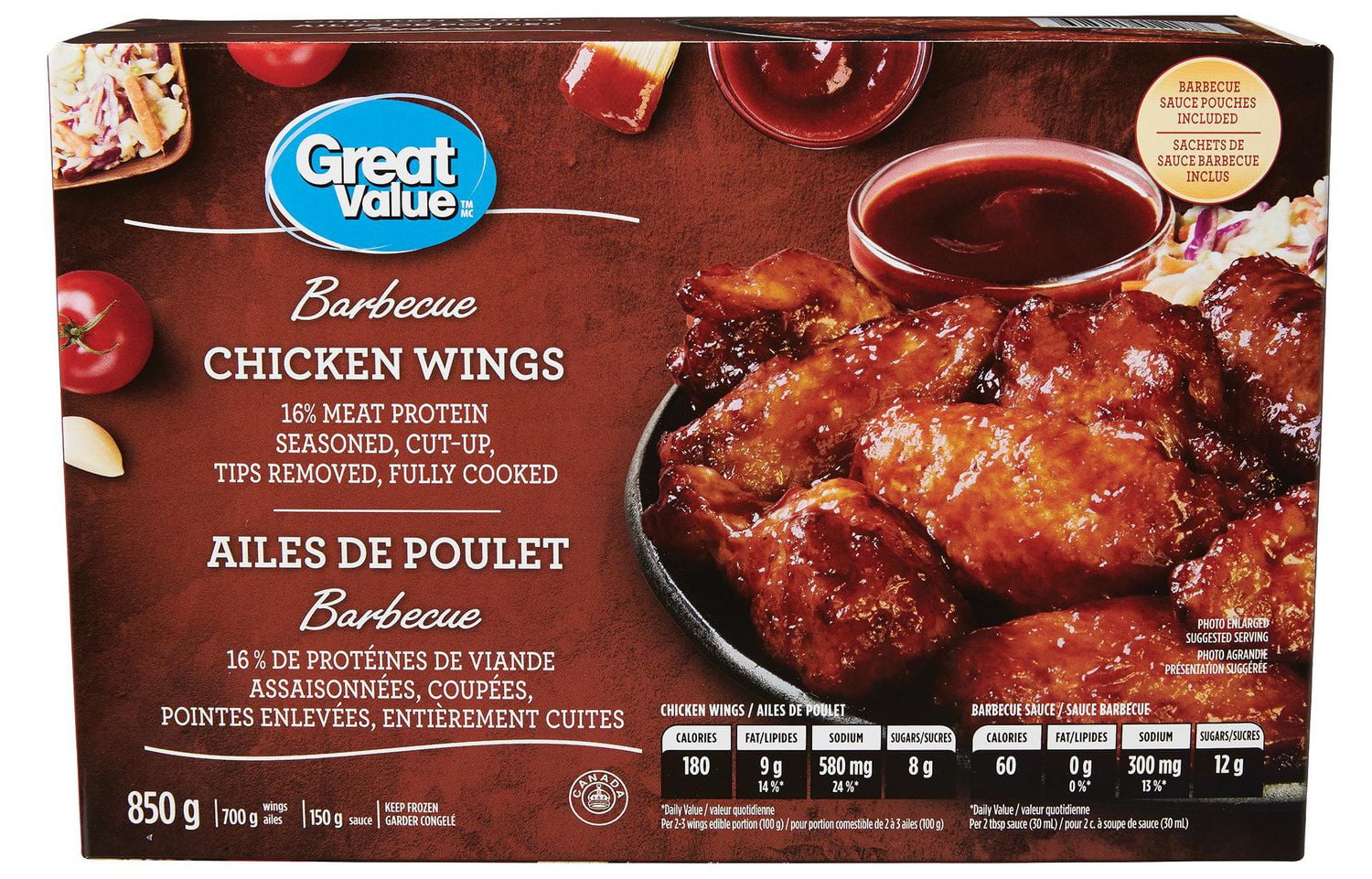 Great Value Barbeque Chicken Wings | Walmart Canada