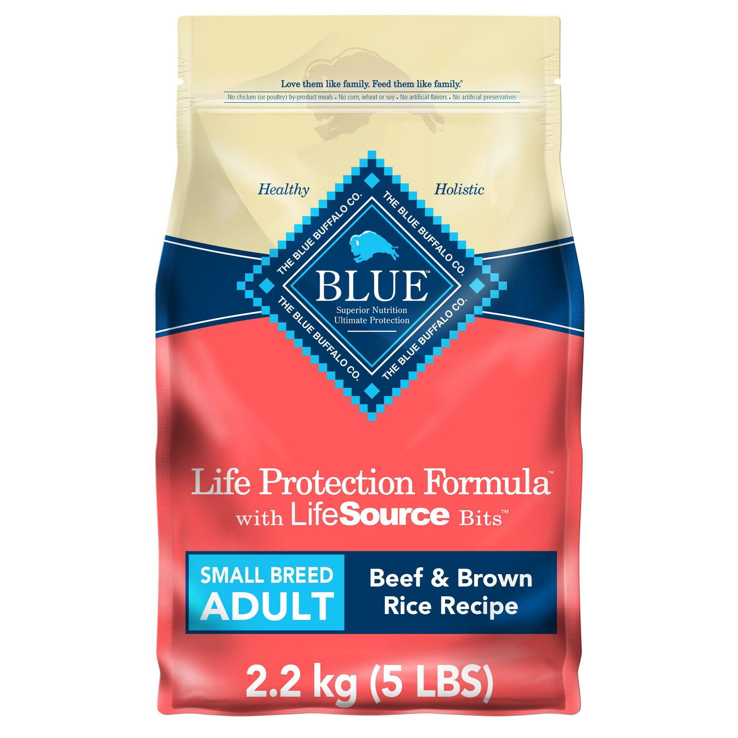 Blue Buffalo Life Protection Formula Natural Adult Small Breed Dry Dog Food Beef and Brown Rice 2.2kg 4.5kg Walmart