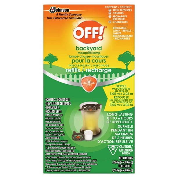 Off! Backyard Insect And Mosquito Repellent Lamp Refills, 2 Diffuser 