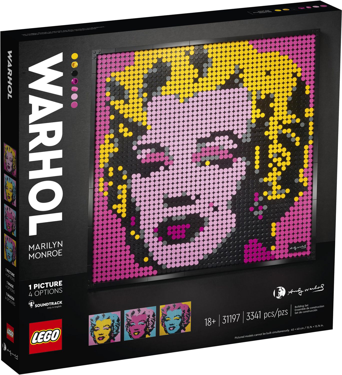 LEGO Art Andy Warhol’s Marilyn Monroe 31197 Toy Building Kit (3,332 Pieces)