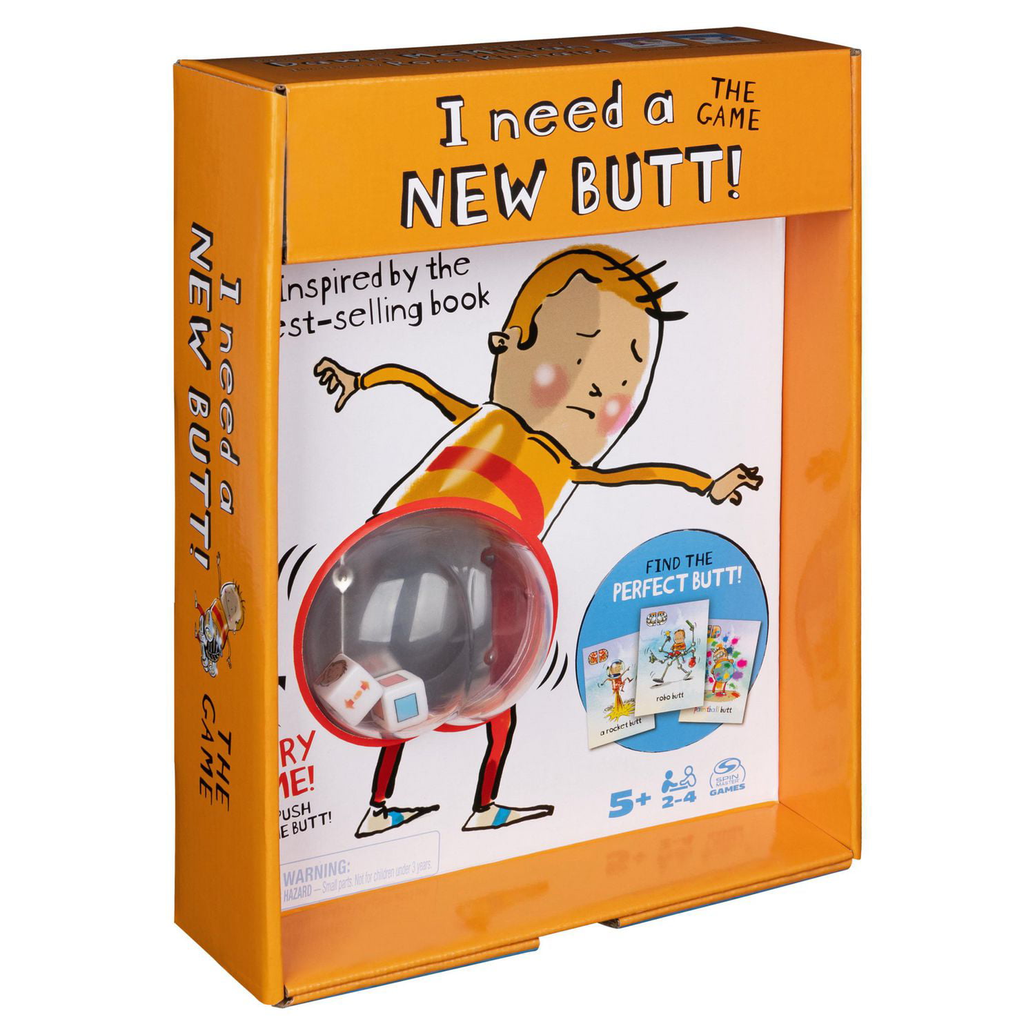 I Need a New Butt! The Game, Based on the Best-Selling Book with Butt  Popper and Butt Cheek Tiles Fun Game for Family Game Night, For Kids Ages 5  and