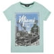 T-shirt vert à imprimé « Miami » et voiture George British Design pour garçons – image 1 sur 2
