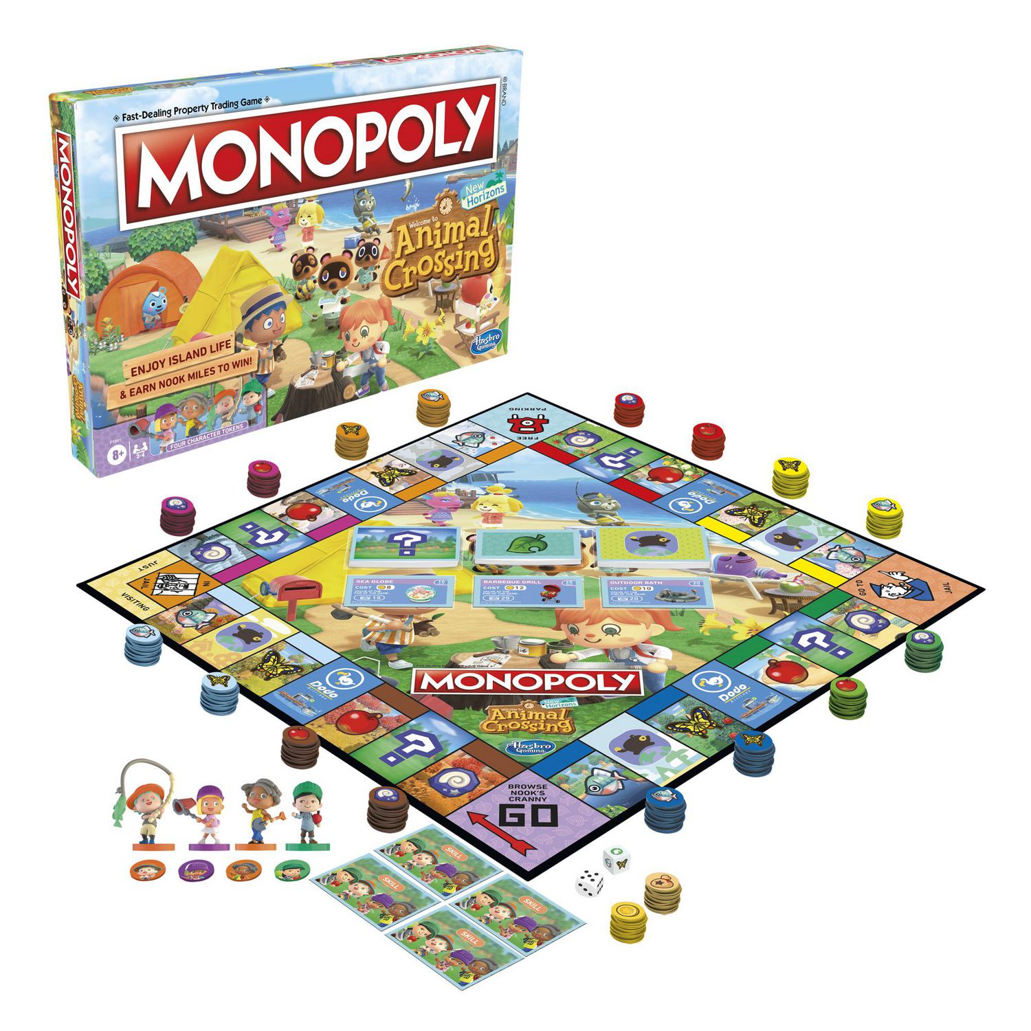 HASBRO MONOPOLY - ANIMAL CROSSING: NEW HORIZONS, DIVERTENTE GIOCO DA TAVOLO  PER BAMBINI DAGLI 8 ANNI IN SU, DA 2 A 4 GIOCATORI - Toys Center