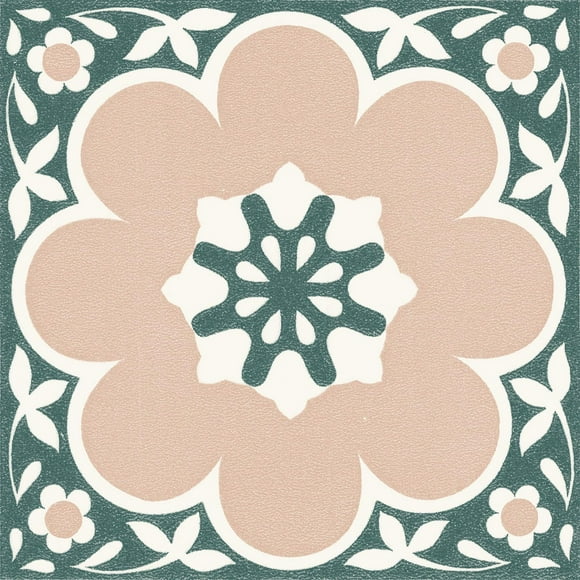 FloorPops Daphne Pink Peel & Stick Floor Tiles Set of 20