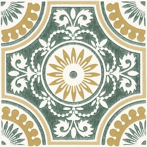 FloorPops Ezra Yellow Peel & Stick Floor Tiles Set of 20