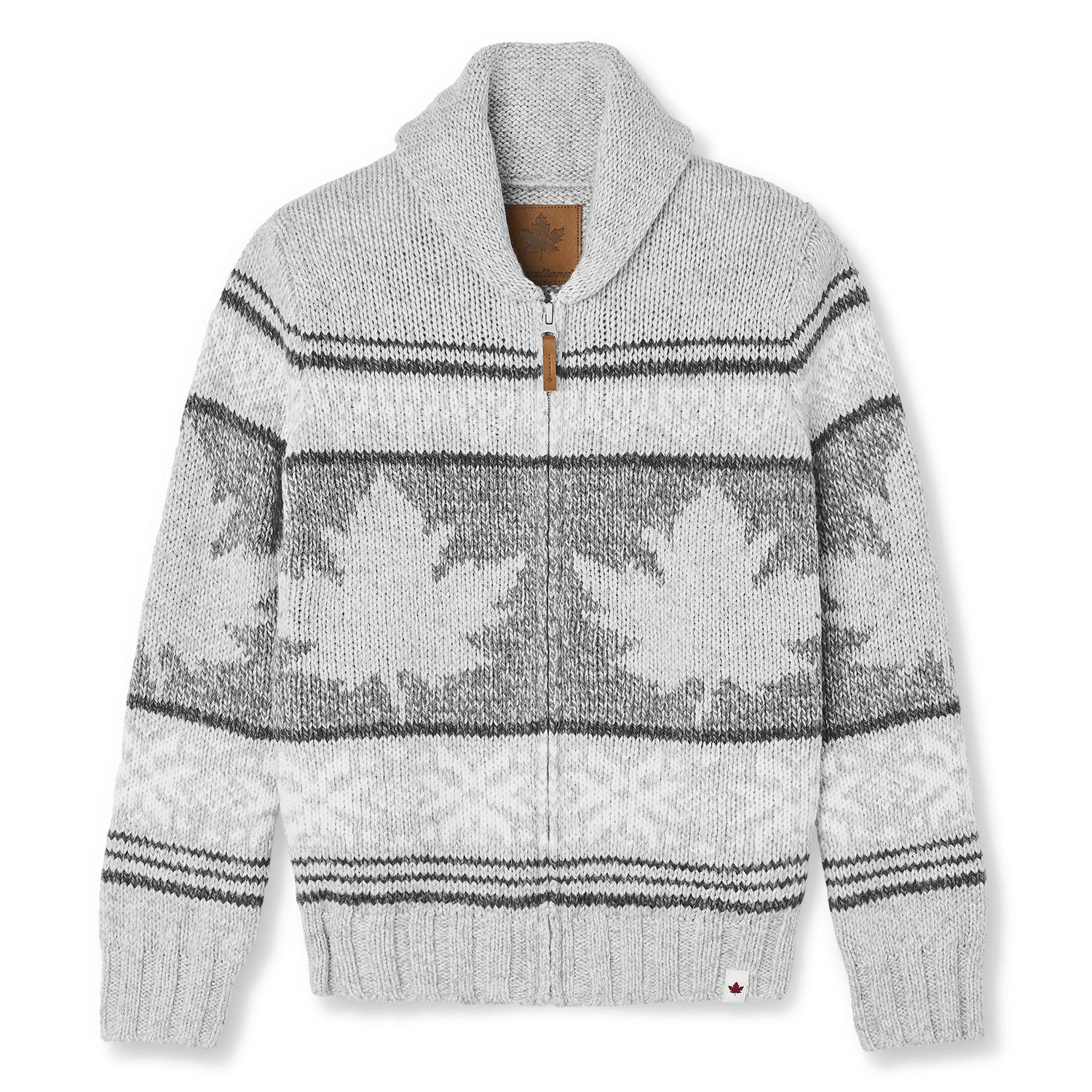 Chandail avec col châle Canadiana