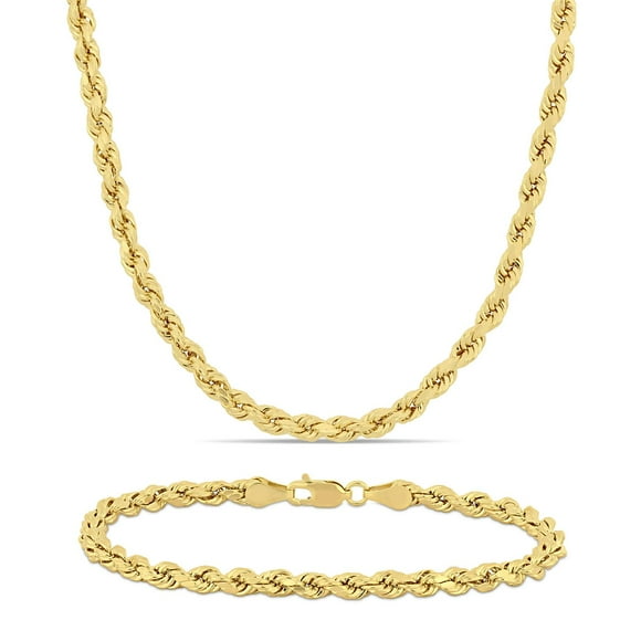 Ensemble à 2 bijoux, Collier et Bracelet de Miabella en Or Jaune 10K