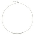 thumbnail image 1 of Quintessential Sterling Silver CZ Pave bar on 18" Chain, 1 of 4