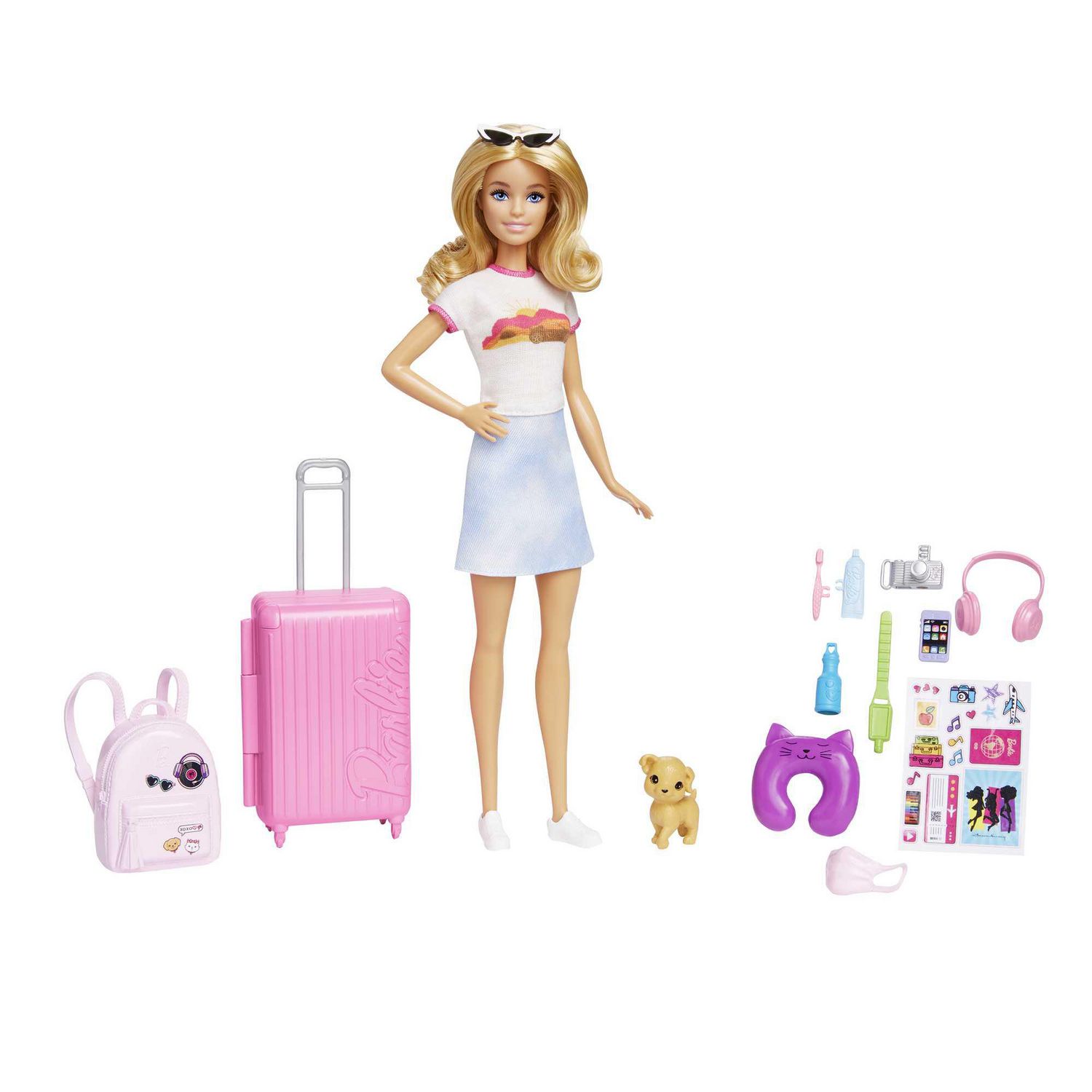 Barbie Doll and Accessories, Travel Set with Puppy Walmart Canada