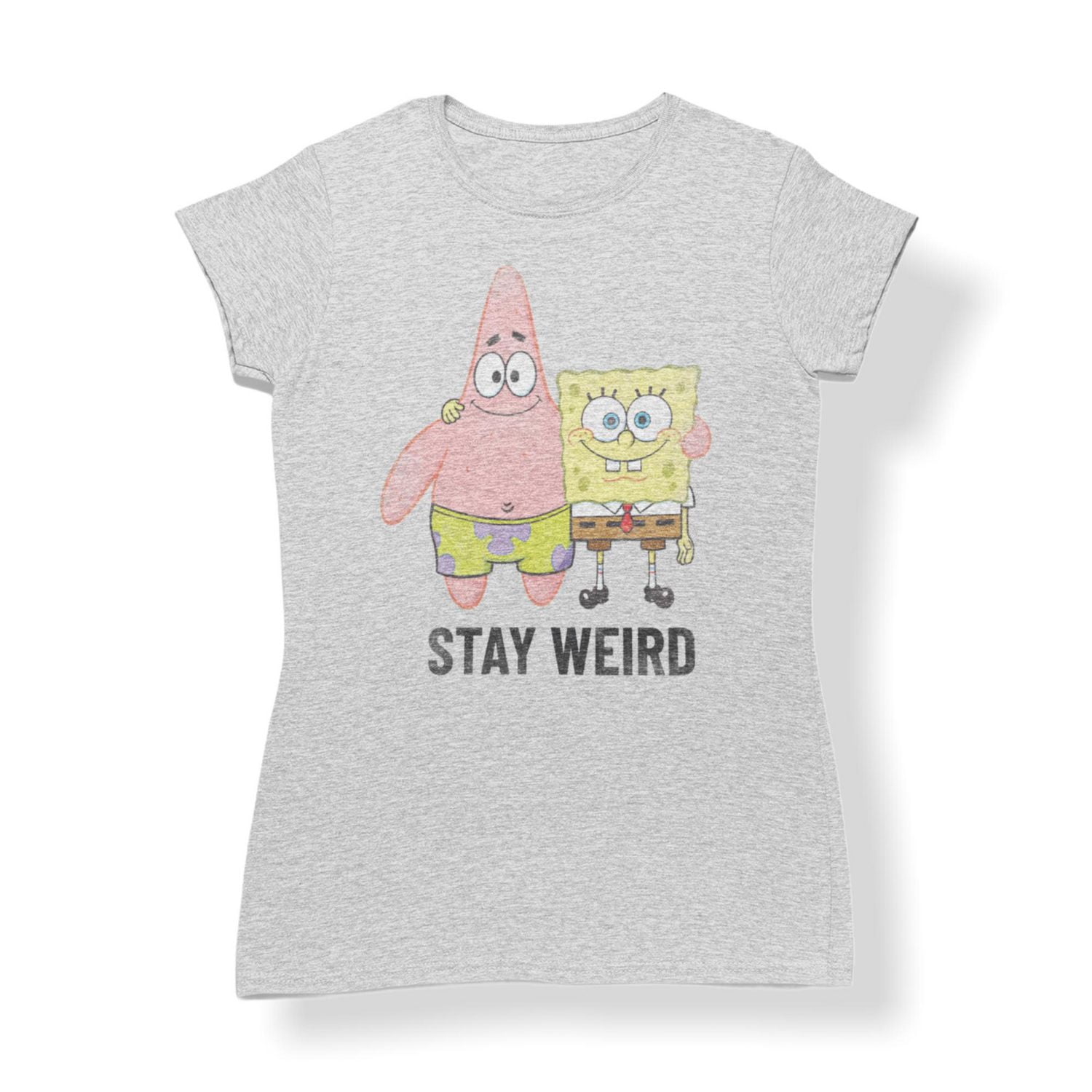Sponge Bob T-Shirt manche courte à col rond pour femmes