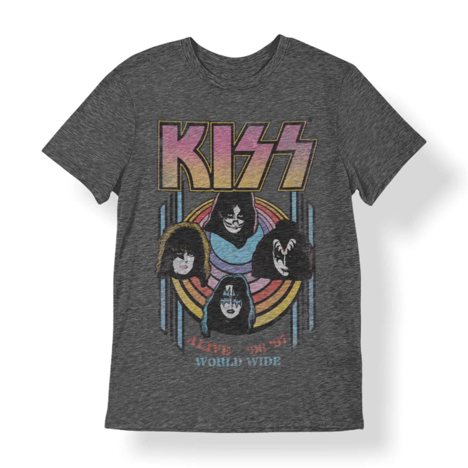 KISS T-Shirt col rond à manche courte pour femmes