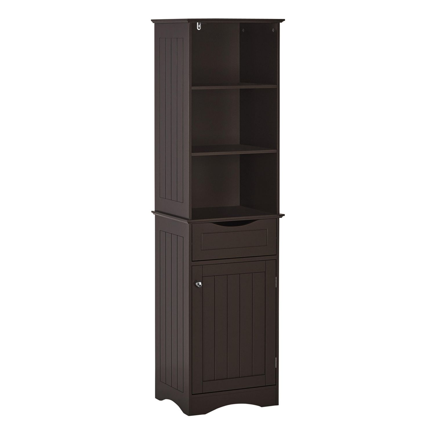 Riverridge Home Ashland Collection 16 54 Inch W X 60 04 Inch H X 13 39 Inch D Bathroom Linen Storage Tower Cabinet In Espresso Walmart Canada