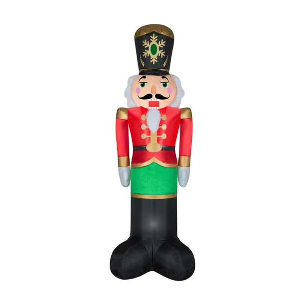 Airblown-Mixed Media-Luxe Nutcracker 8 ft tall Self Inflating wearing a ...