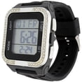 thumbnail image 2 of Montre sport noire pour femme avec accents en cristaux, 2 of 2