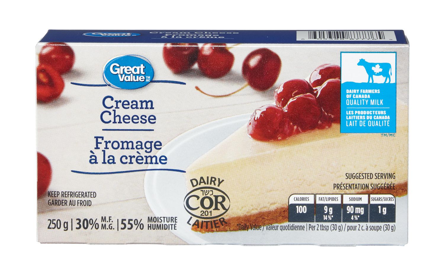 Great Value Cream Cheese 8 oz, 2 Count